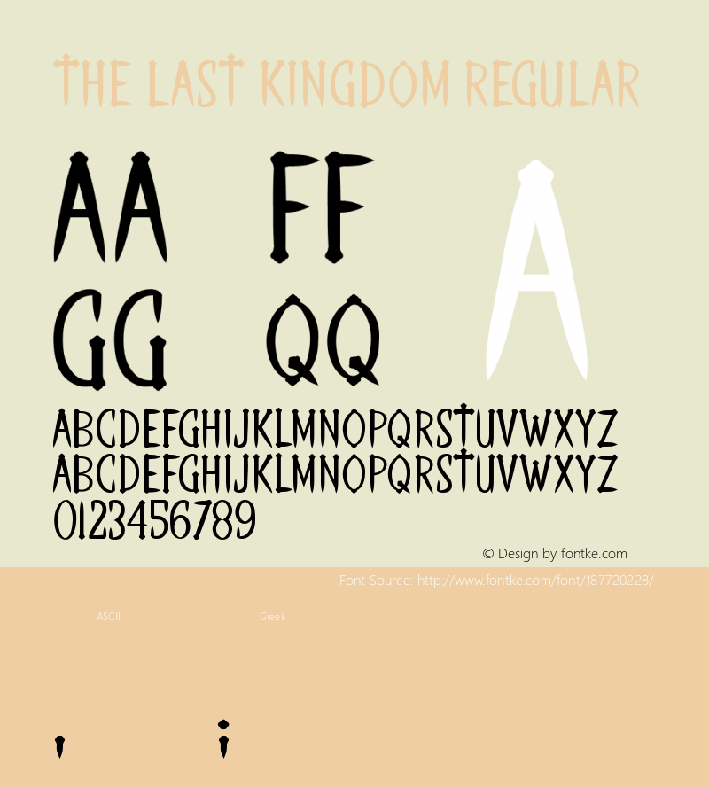 THE LAST KINGDOM Version 1.00;March 30, 2021;FontCreator 11.5.0.2427 64-bit图片样张