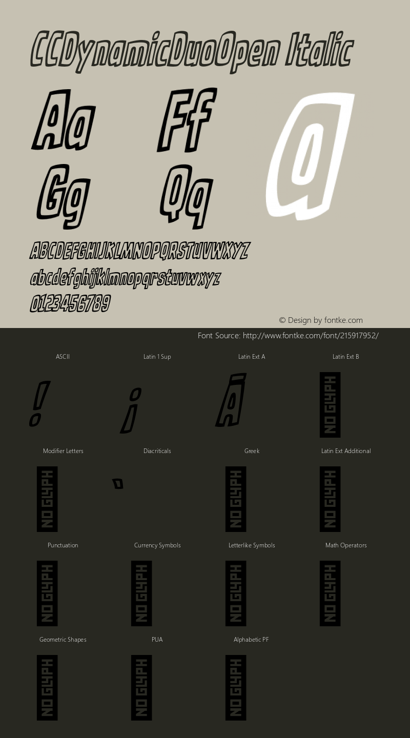 CCDynamicDuoOpen Italic Version 2.000;hotconv 1.0.109;makeotfexe 2.5.65596图片样张