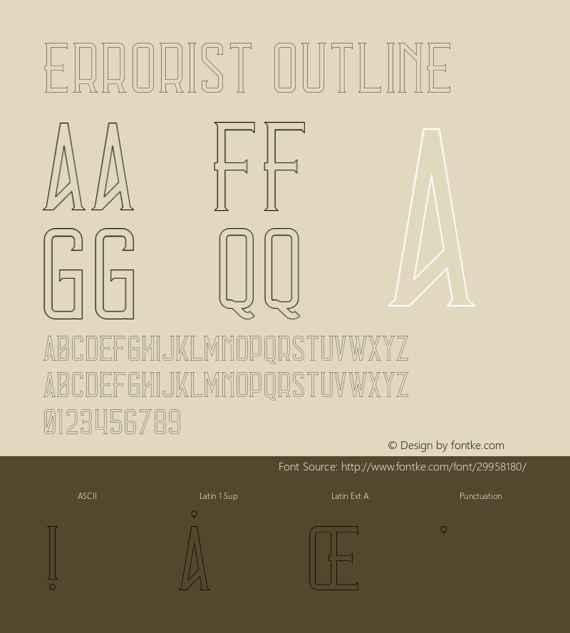 Errorist-Outline Version 1.002;Fontself Maker 3.0.0-3;YWFTv17 Font Sample