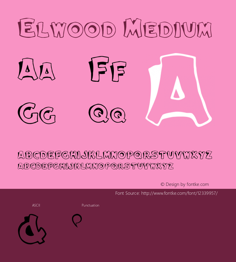 Elwood Medium Version 001.001 Font Sample