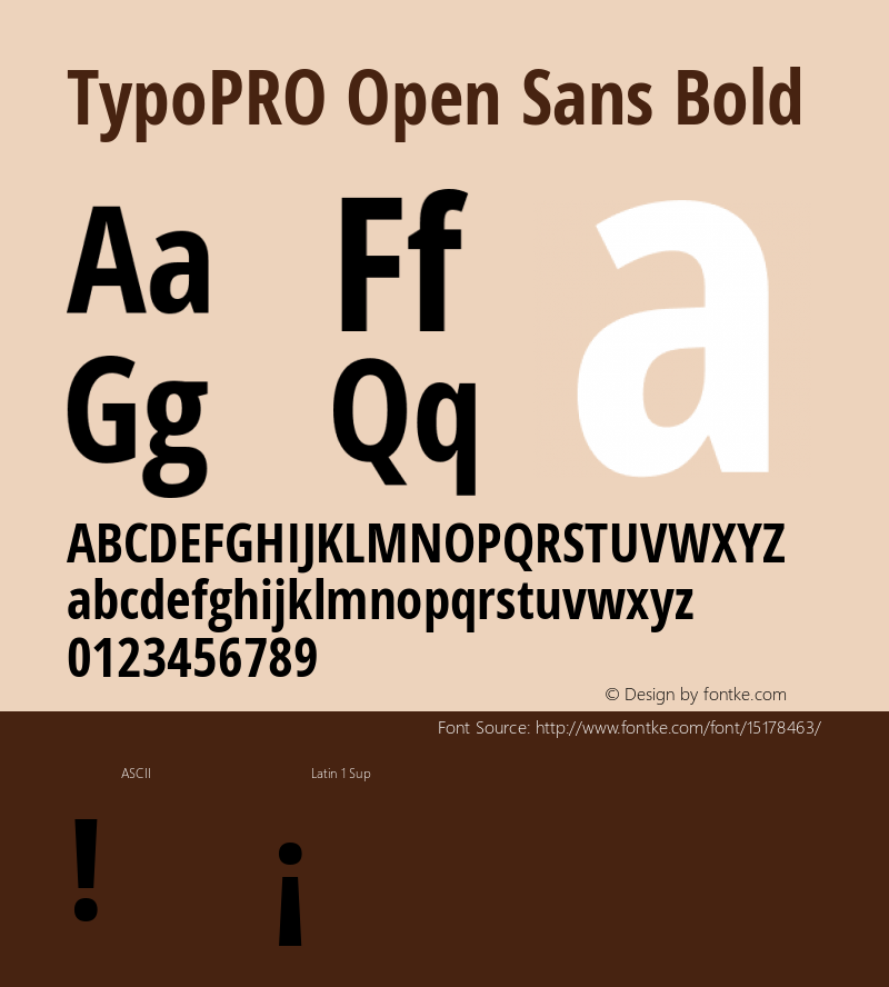 TypoPRO Open Sans Bold Version 1.11 Font Sample