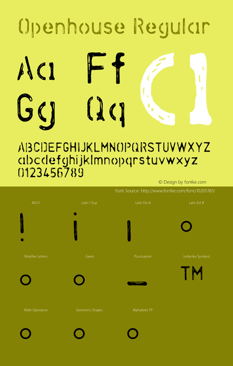 Openhouse Regular 001.000 Font Sample