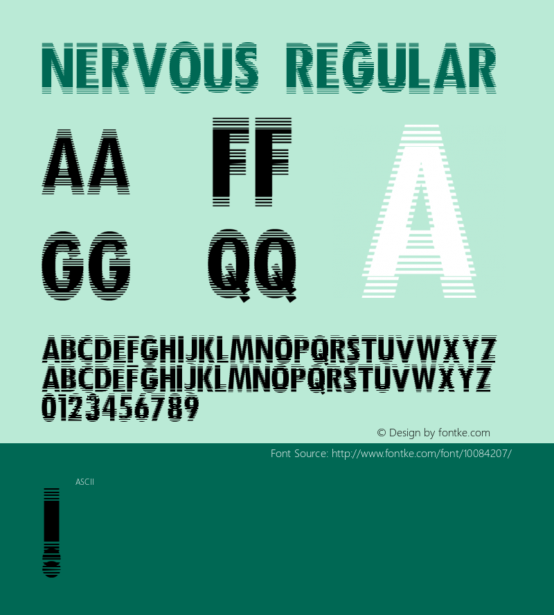 Nervous Regular 001.000 Font Sample