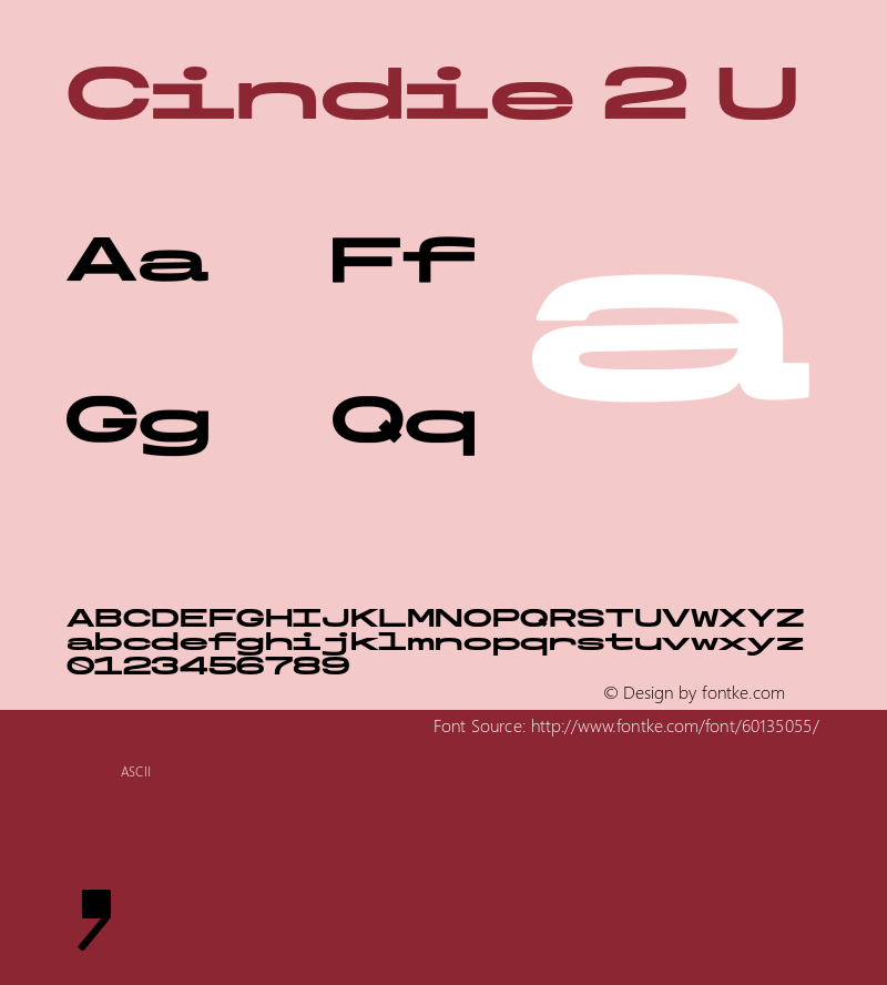 Cindie2-U Version 1.000 Font Sample