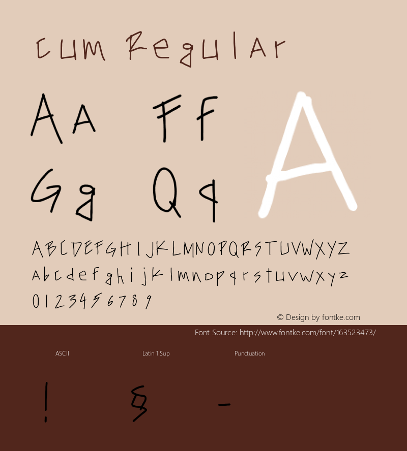 cum 1.0 Font Sample