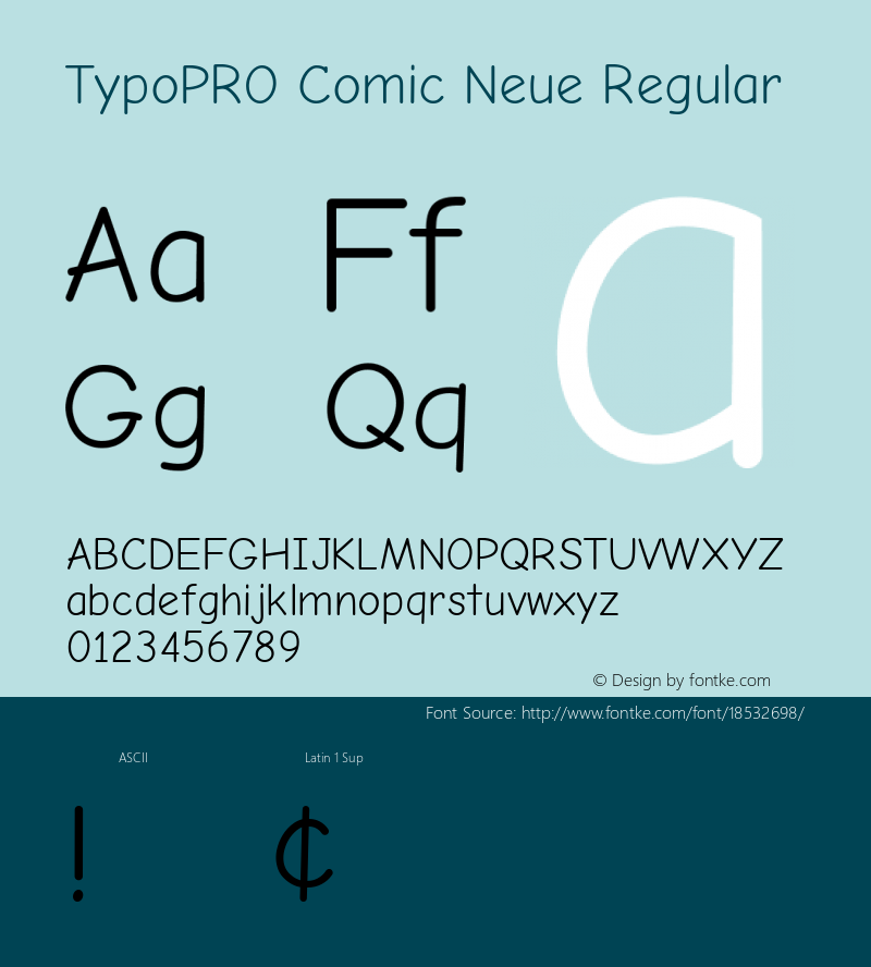 TypoPRO Comic Neue Regular Version 1.000 Font Sample