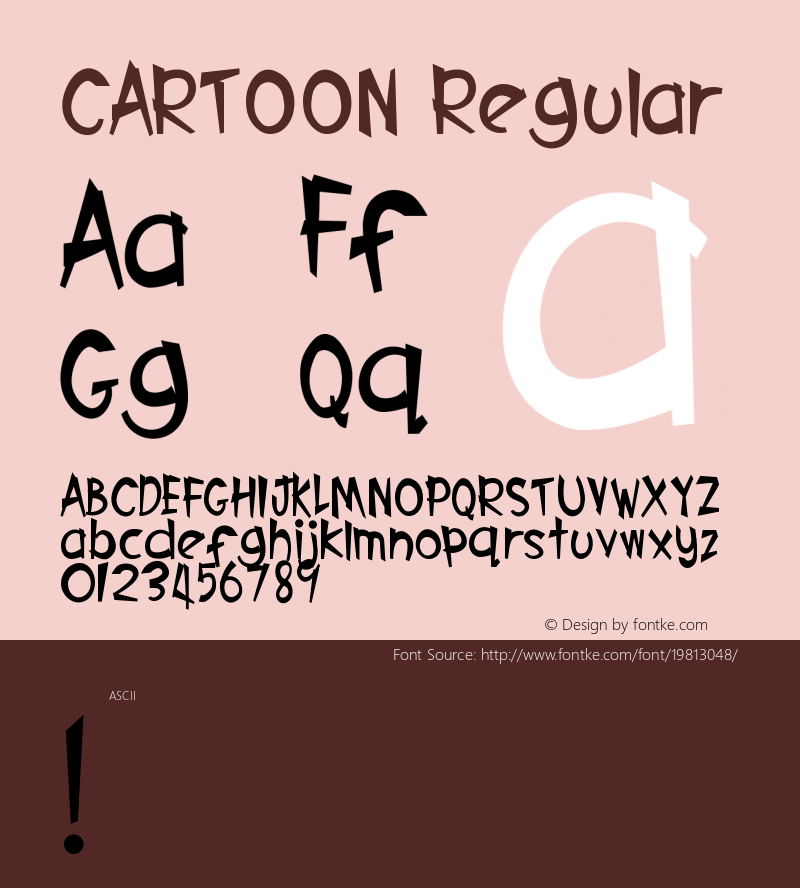 CARTOON Version 0.1 Font Sample