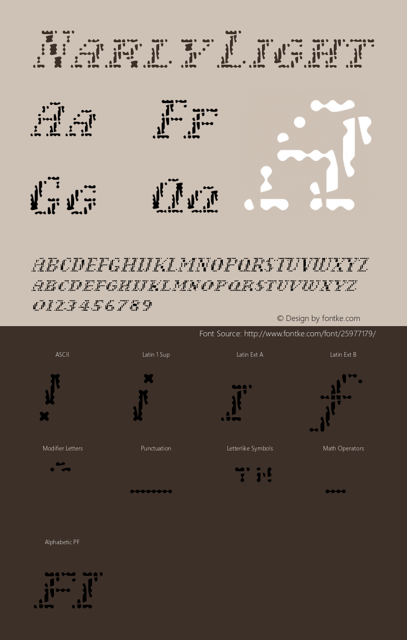 NarlyLight Version 001.000 Font Sample