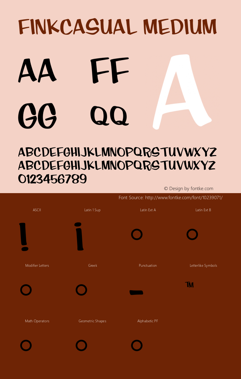 FinkCasual Medium 001.000 Font Sample