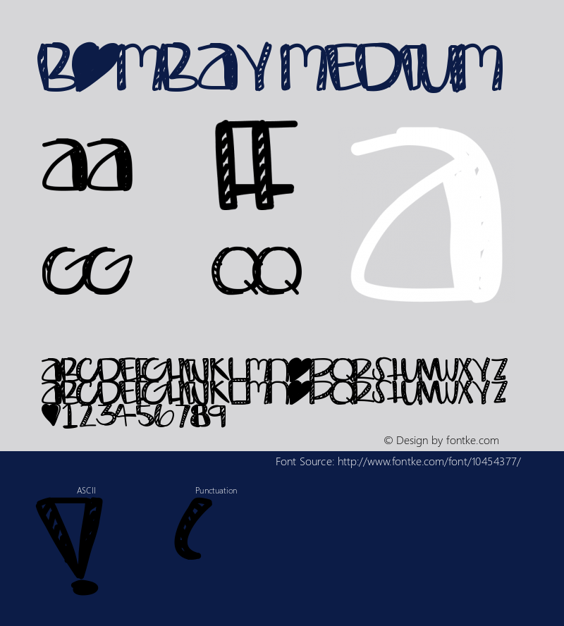 Bombay Medium Version 001.000 Font Sample