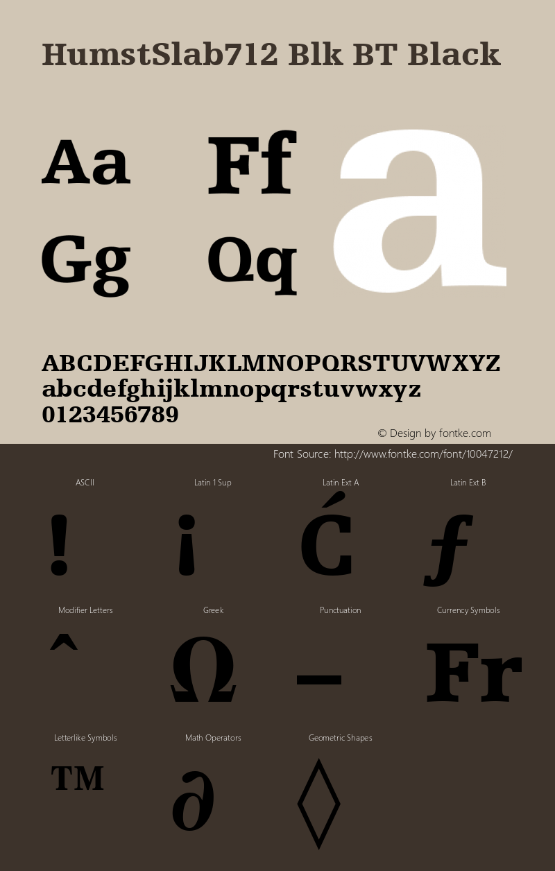 HumstSlab712 Blk BT Black mfgpctt-v1.57 Monday, February 22, 1993 4:14:35 pm (EST) Font Sample