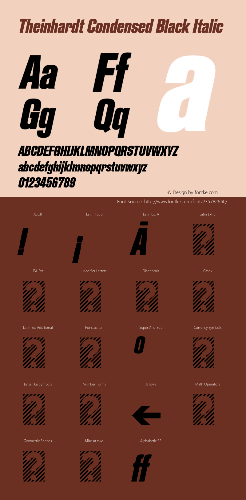 Theinhardt Condensed Black Italic Version 1.002; build 0002图片样张
