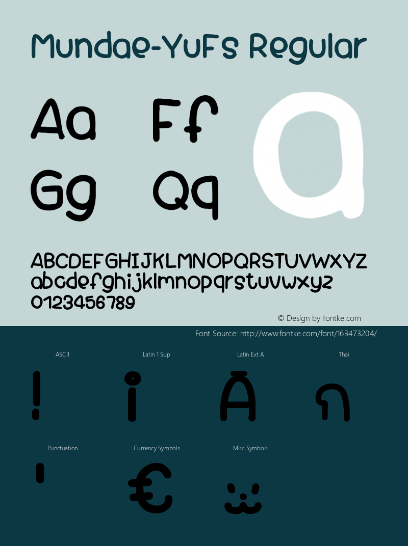 Mundae-YuFs 1.0 Font Sample