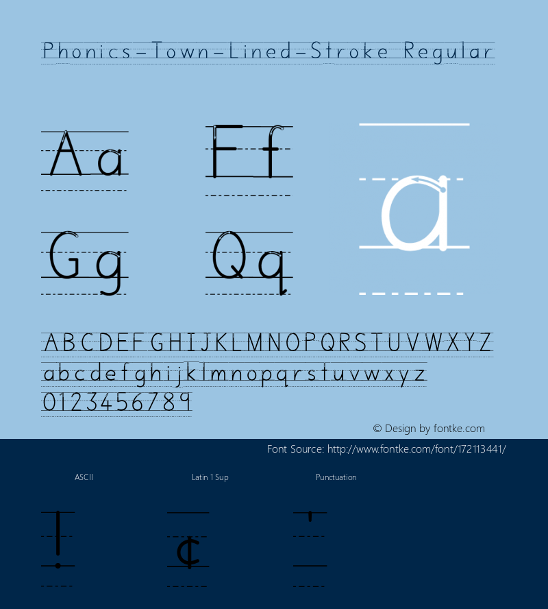 Phonics-Town-Lined-Stroke Regular Version 1.000;hotconv 1.0.109;makeotfexe 2.5.65596图片样张