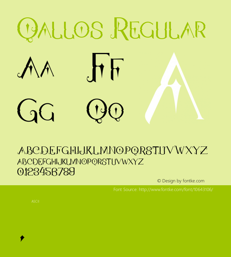 Qallos Regular Version 1.0 Font Sample