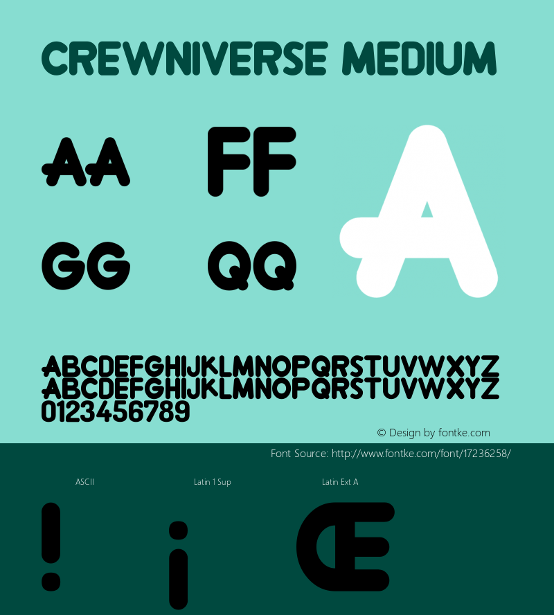 Crewniverse Medium Version 4 Font Sample