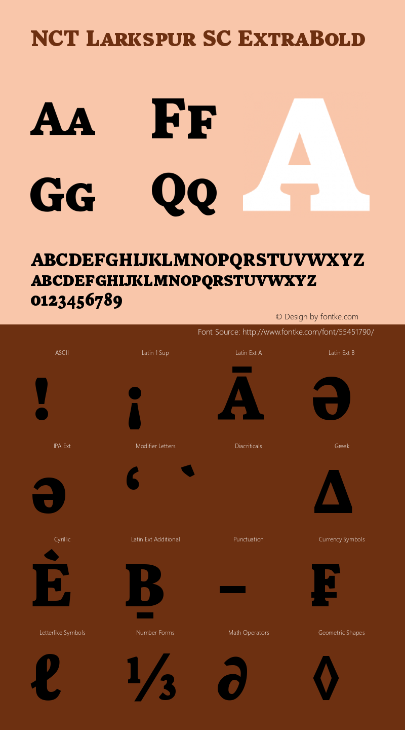 NCTLarkspurSC-ExtraBold Version 1.000 Font Sample