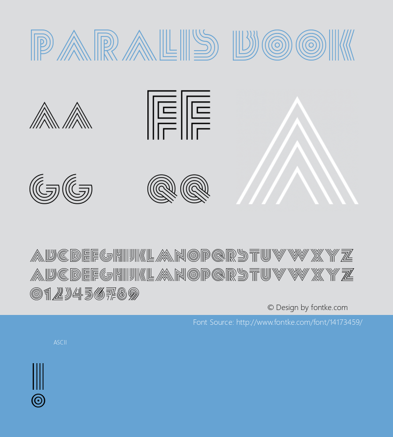Paralis Book Version 1.00 January 27, 201 Font Sample