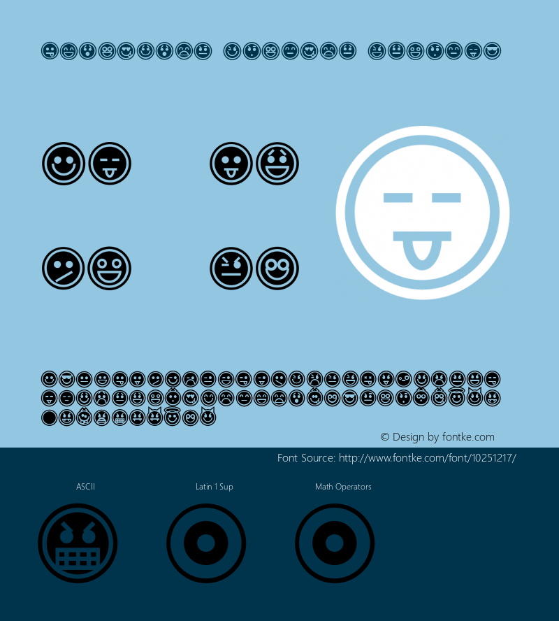 Emoticons Outline Regular 1.0 Font Sample