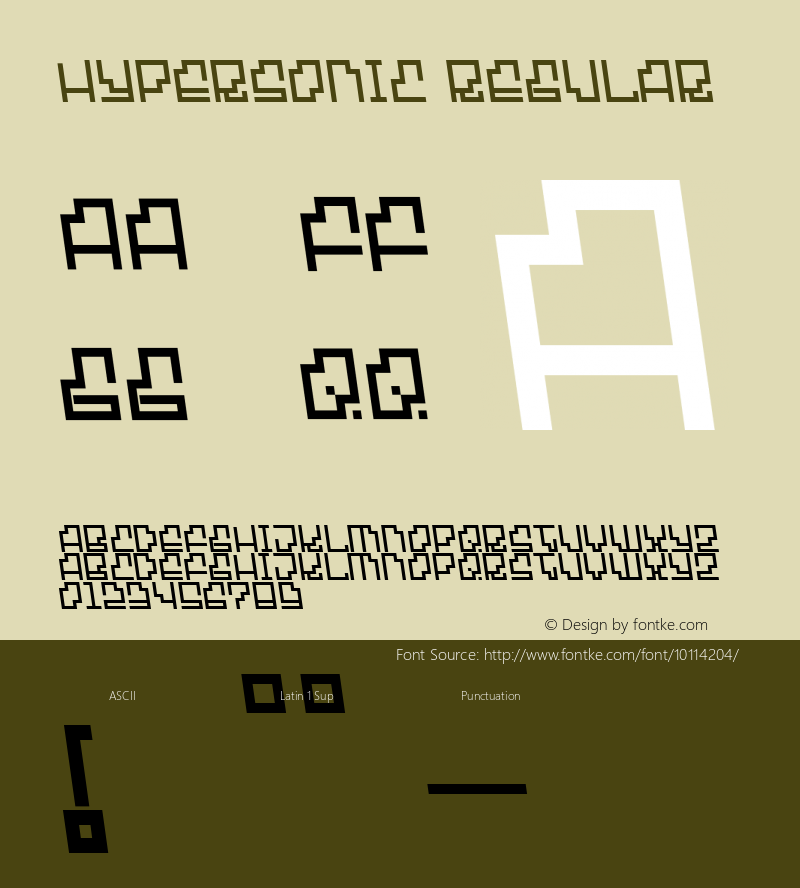 Hypersonic Regular 2 Font Sample