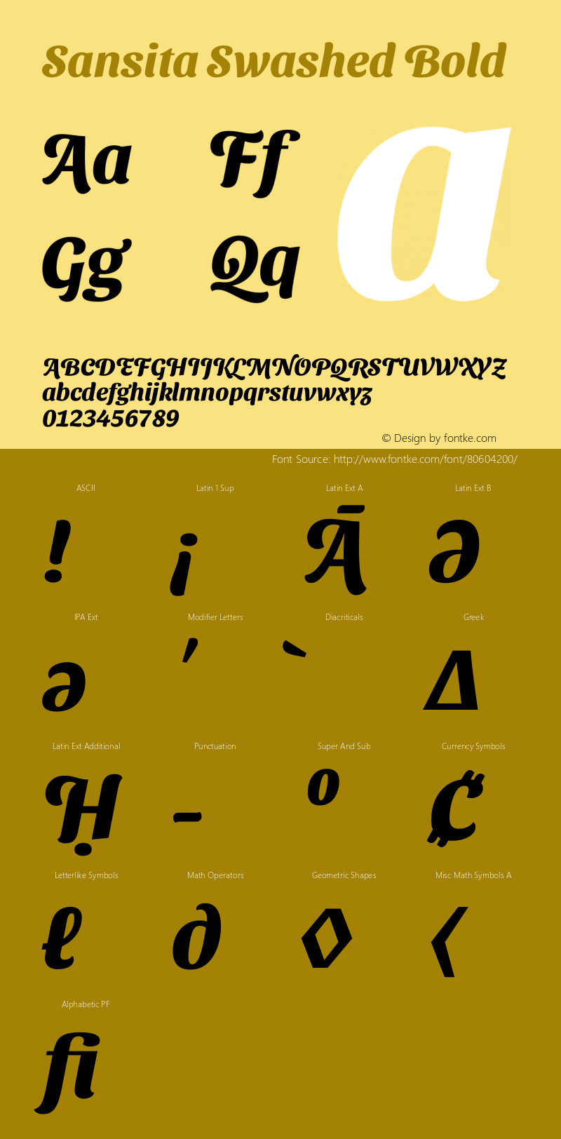 Sansita Swashed Bold Version 1.003 Font Sample