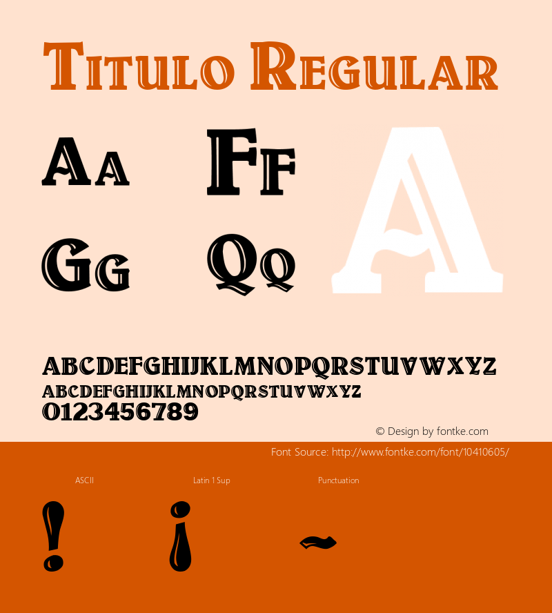 Titulo Regular Macromedia Fontographer 4.1.2 3/8/11 Font Sample