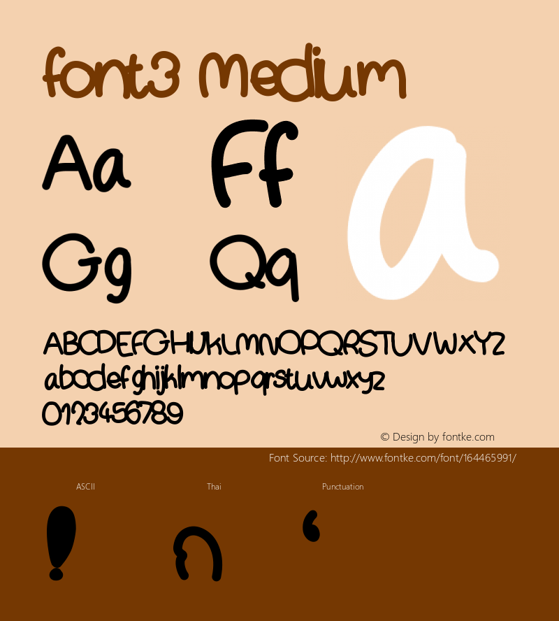 font3 Version 001.000 Font Sample