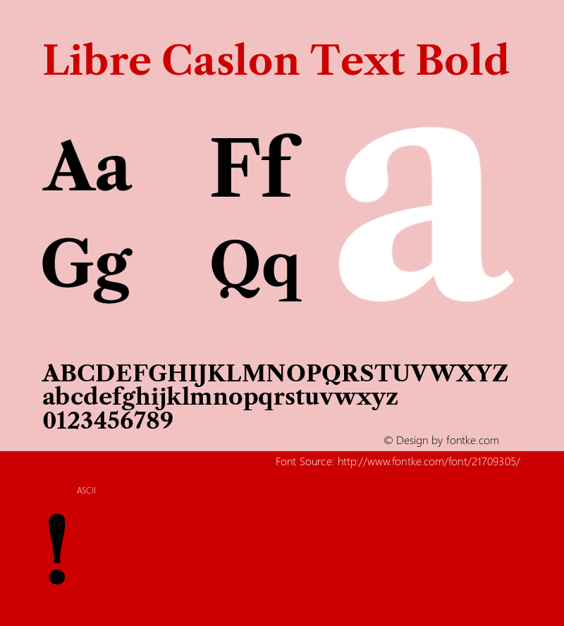 LibreCaslonText Version 1.0 Font Sample