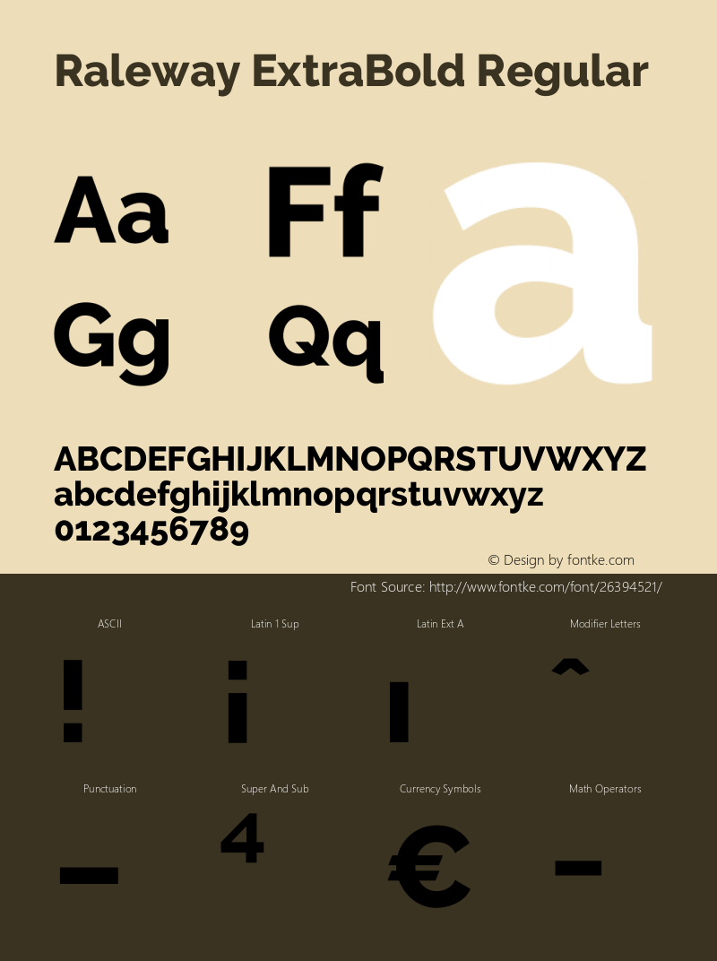 Raleway ExtraBold Version 3.000g; ttfautohint (v1.5) -l 8 -r 28 -G 28 -x 14 -D latn -f cyrl -w G -c -X 