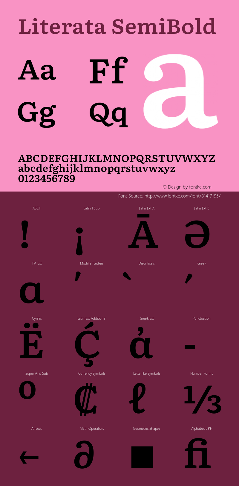 Literata SemiBold Version 3.002 Font Sample