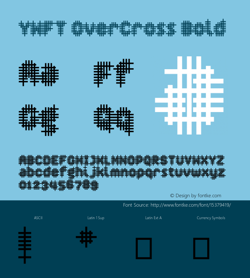 YWFT OverCross Bold Version 1.000;PS 001.001;hotconv 1.0.56 Font Sample