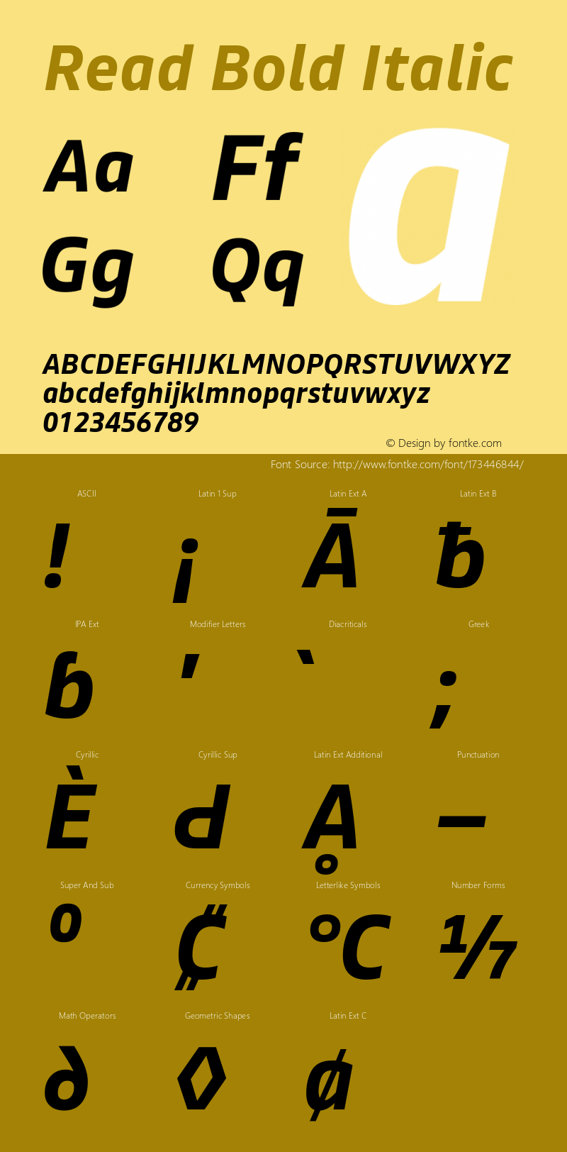 Read Bold Italic Version 3.0图片样张