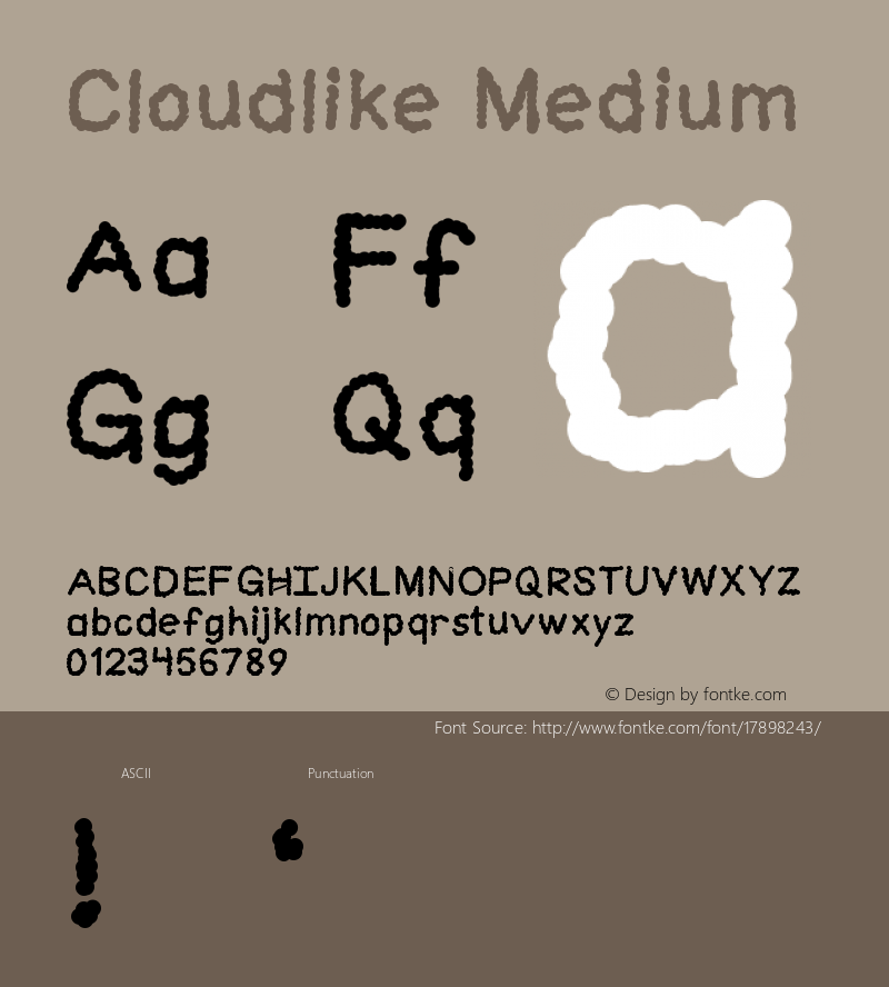 Cloudlike Medium Version 001.000 Font Sample