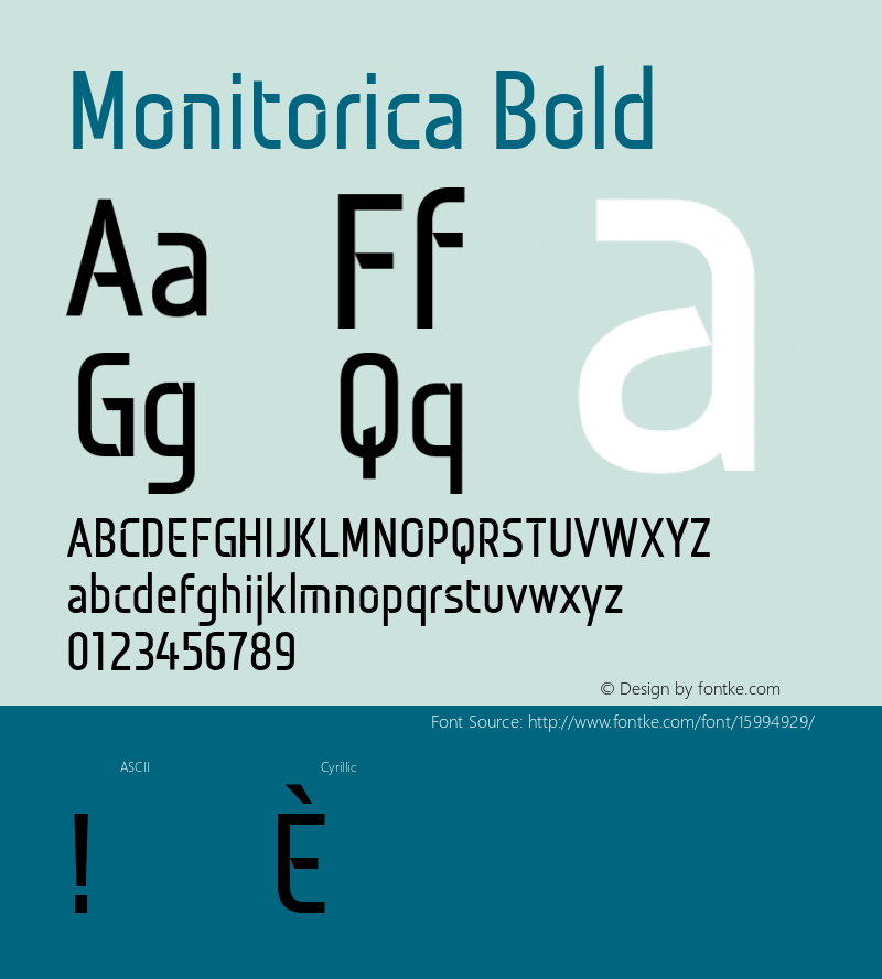 Monitorica Bold 1.2; CC 4.0 BY-ND; ttfautohint (v1.4.1) Font Sample