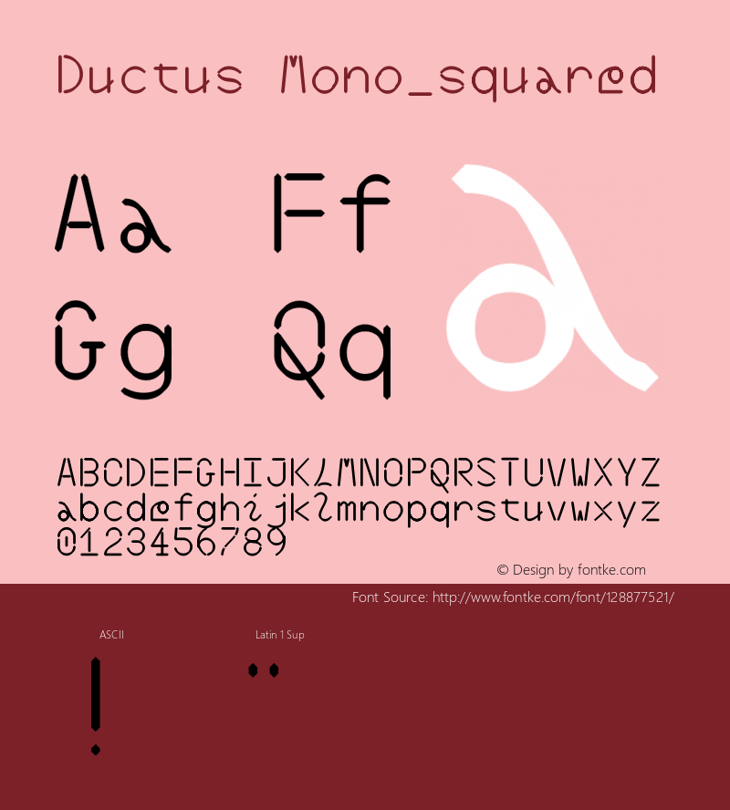 Ductus Version 001.000 Font Sample