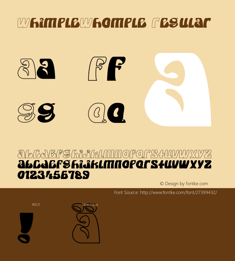 Whimple Whomple Version 001.000 Font Sample