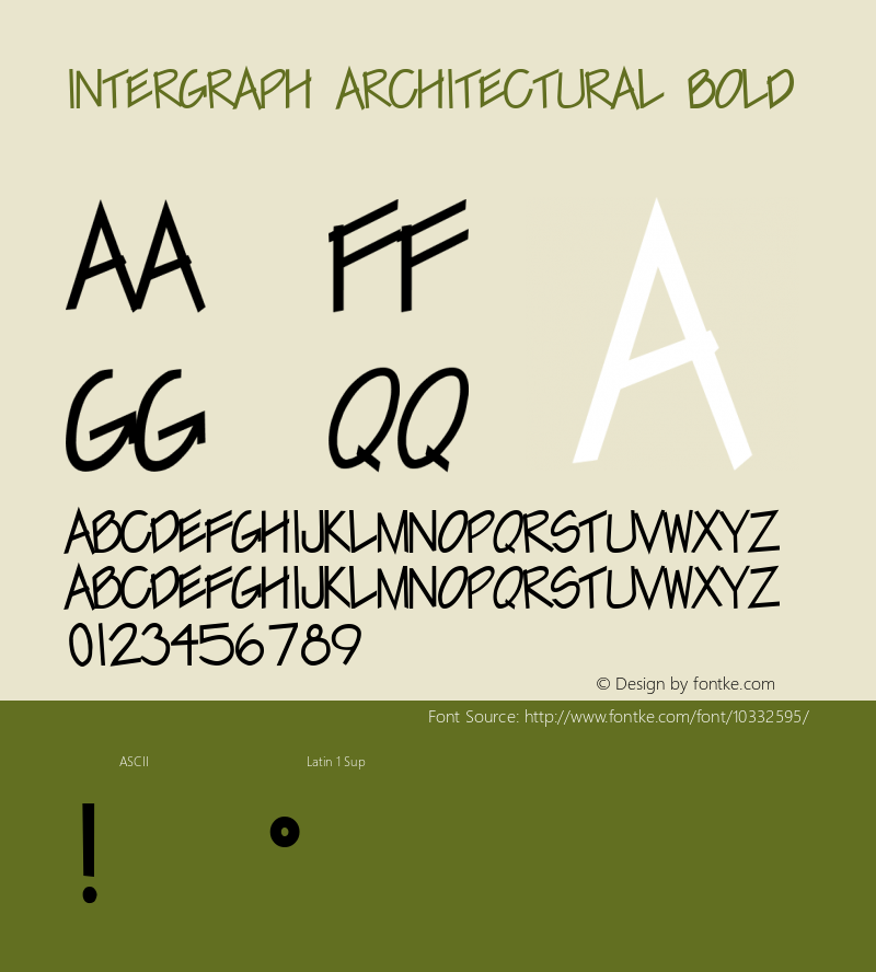 Intergraph Architectural Bold 1.0 Thu Mar 14 17:56:05 1996 Font Sample