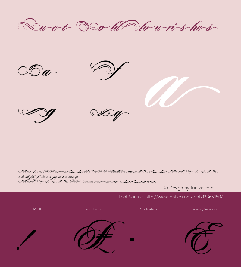 Duet BoldFlourishes Version 1.000 2005 initial release Font Sample