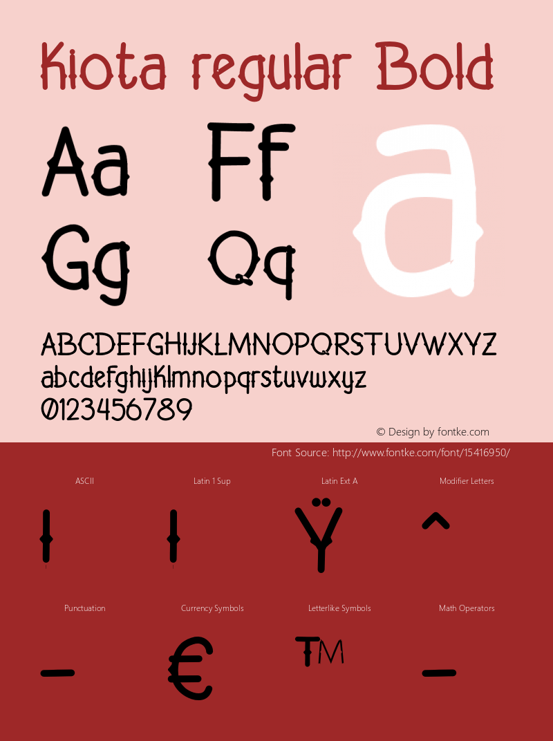 kiota regular Bold 001.000 Font Sample