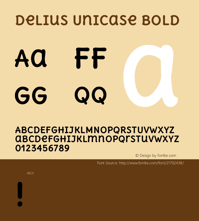 Delius Unicase Bold  Font Sample