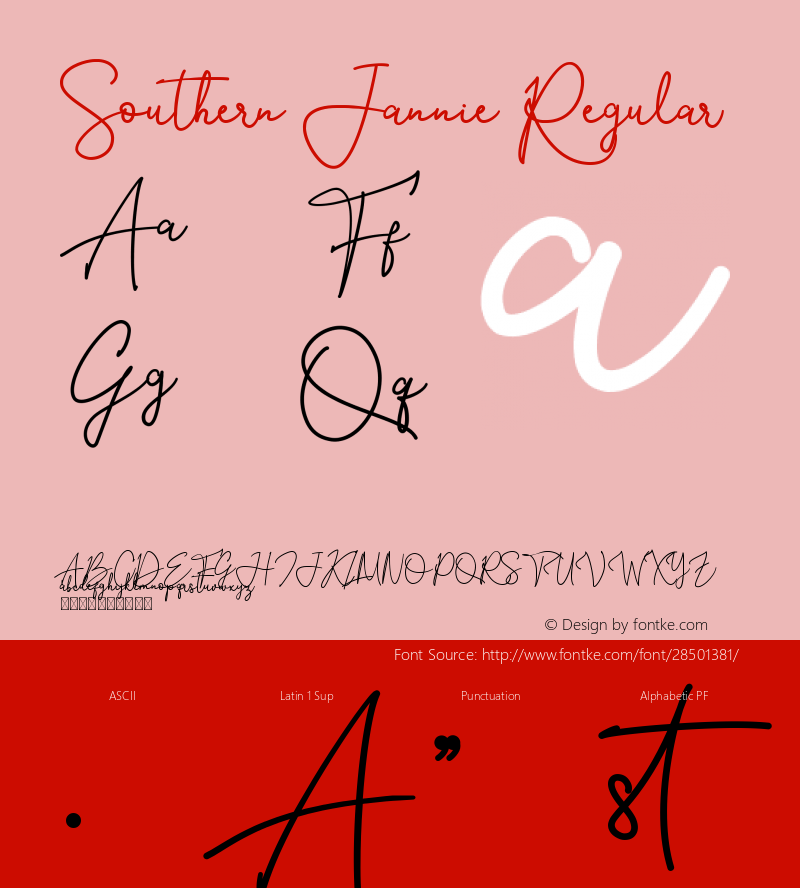 Southern Jannie Version 1.005;Fontself Maker 3.1.1 Font Sample