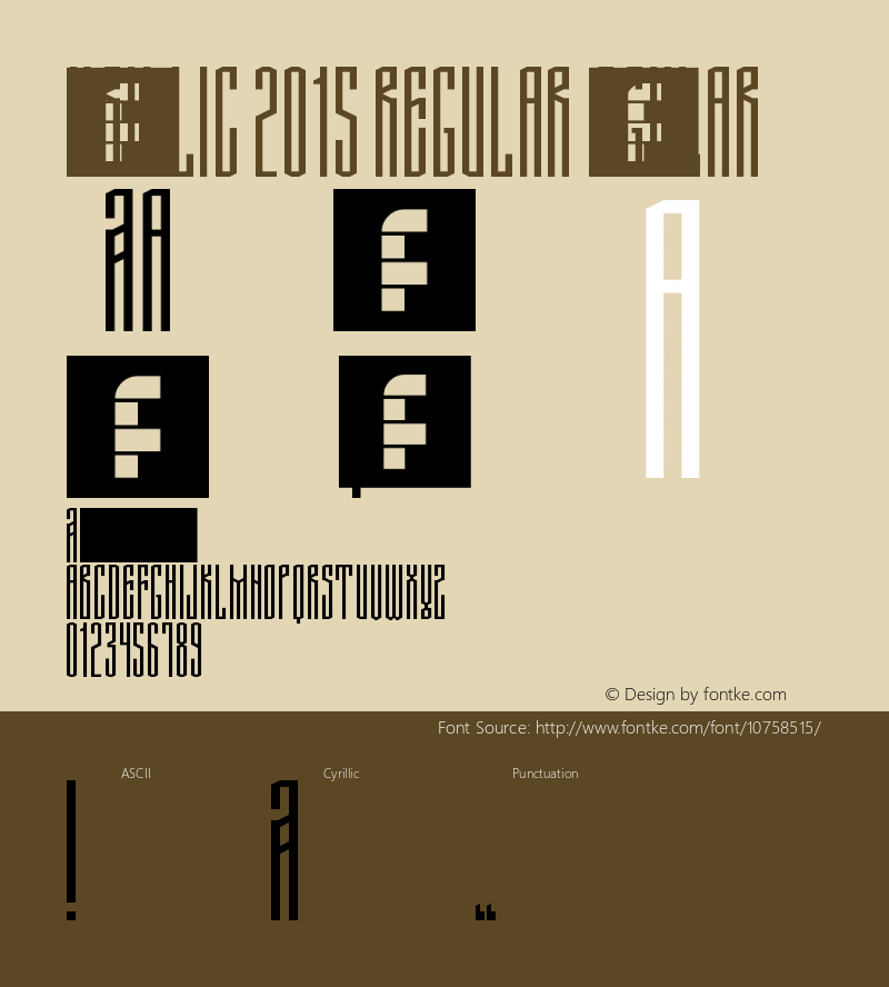 Cyrillic 2015 regular Regular Version 1.0 Font Sample