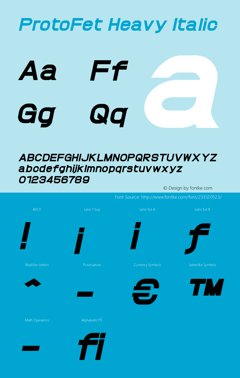 ProtoFet-HeavyItalic 1.000图片样张