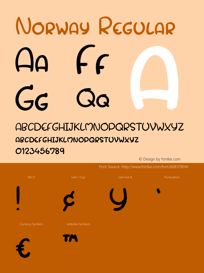 Norway Version 1.001;Fontself Maker 3.5.1 Font Sample