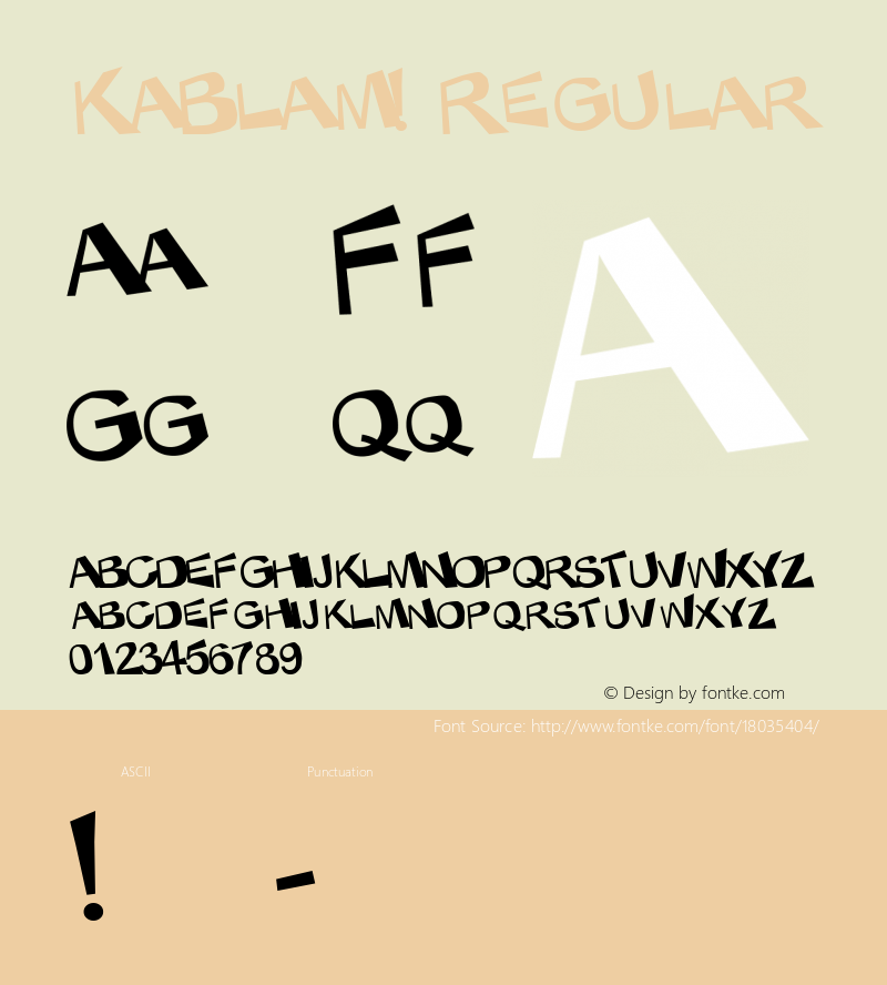 KaBlam! Regular Total Distortion Font Sample