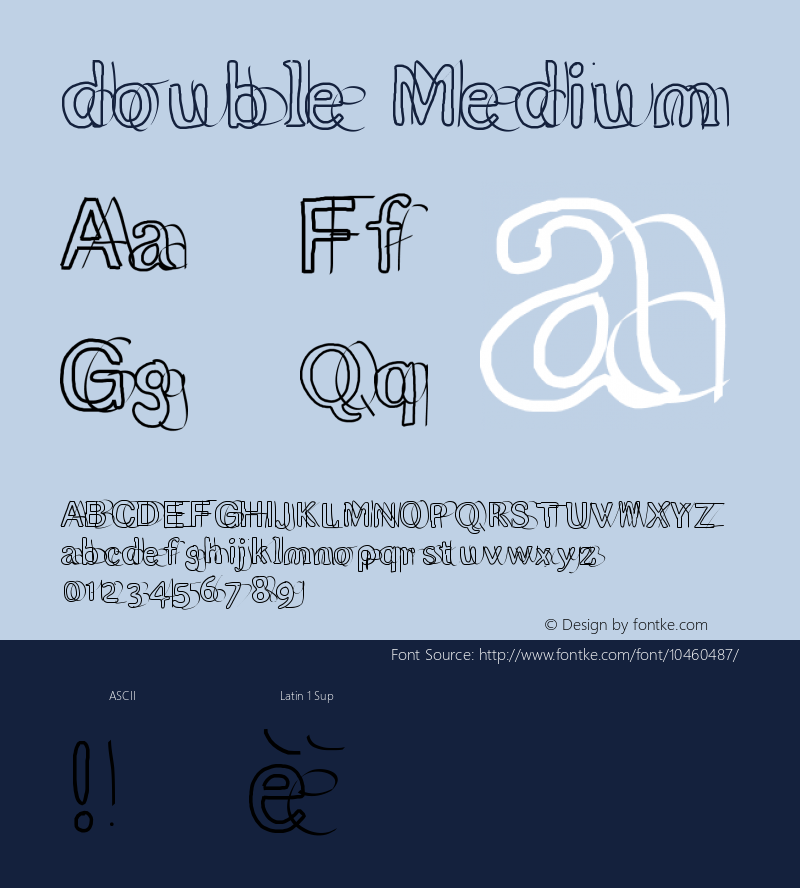 double Medium Version 001.000 Font Sample