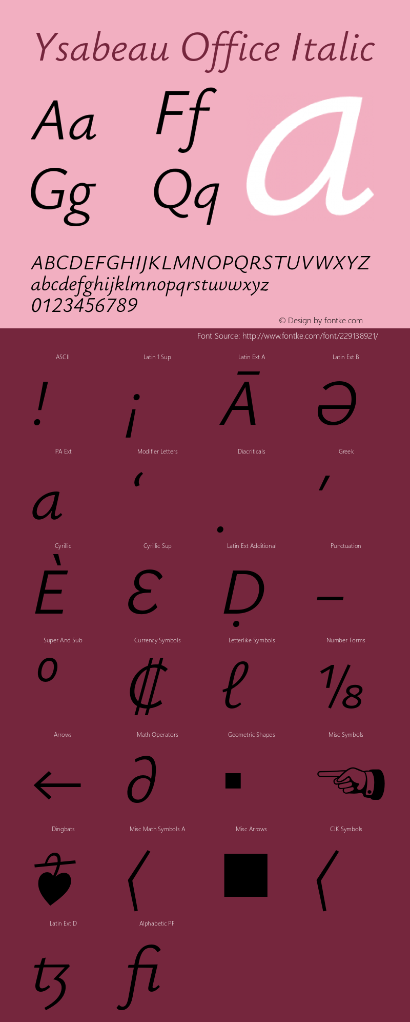 Ysabeau Office Italic Version 1.003图片样张