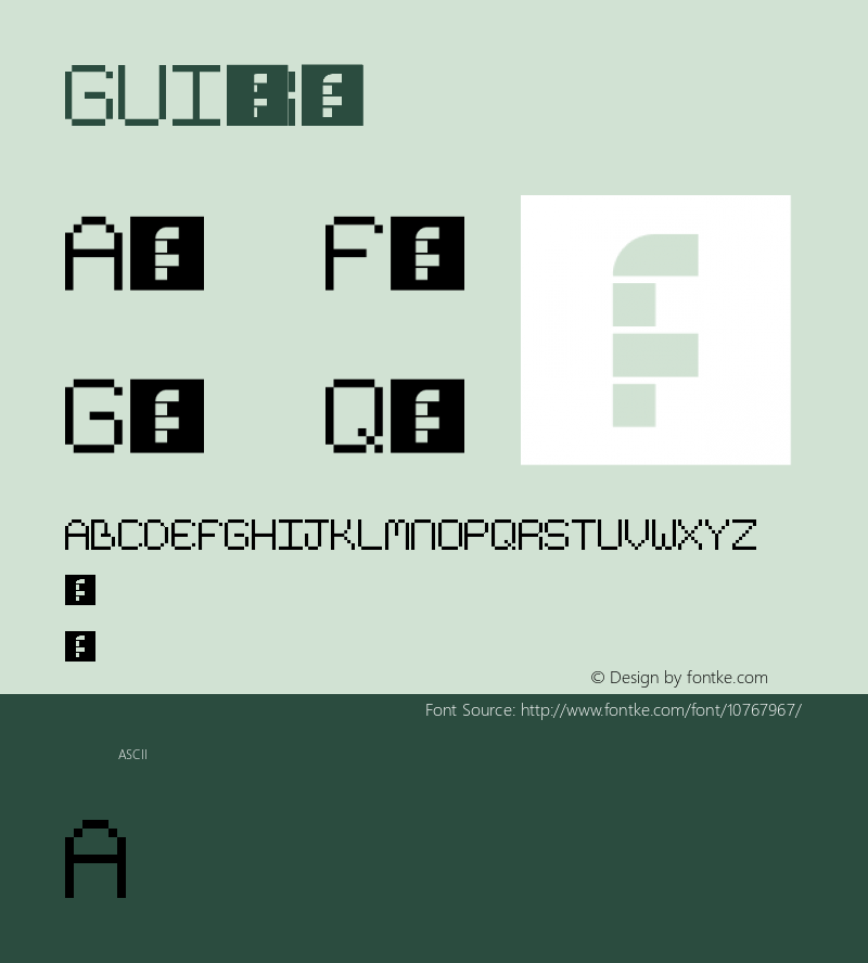 GUI.2 Regular Version 1.0 Font Sample