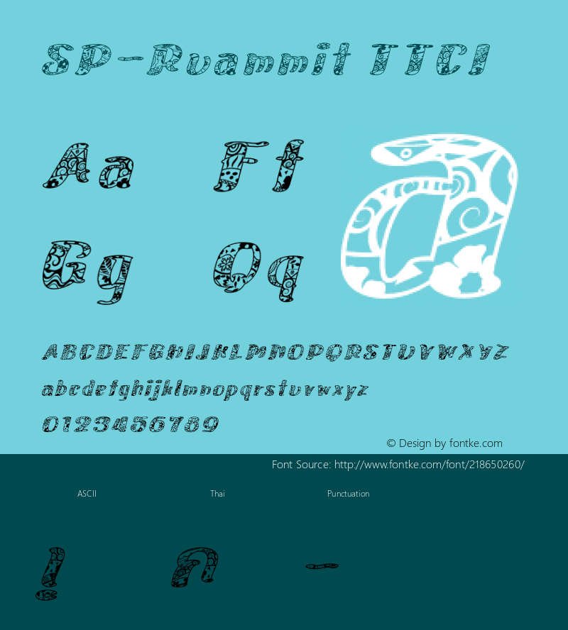 SP-Ruammit TTCI Version 2.000;December 7, 2021;FontCreator 14.0.0.2793 64-bit图片样张