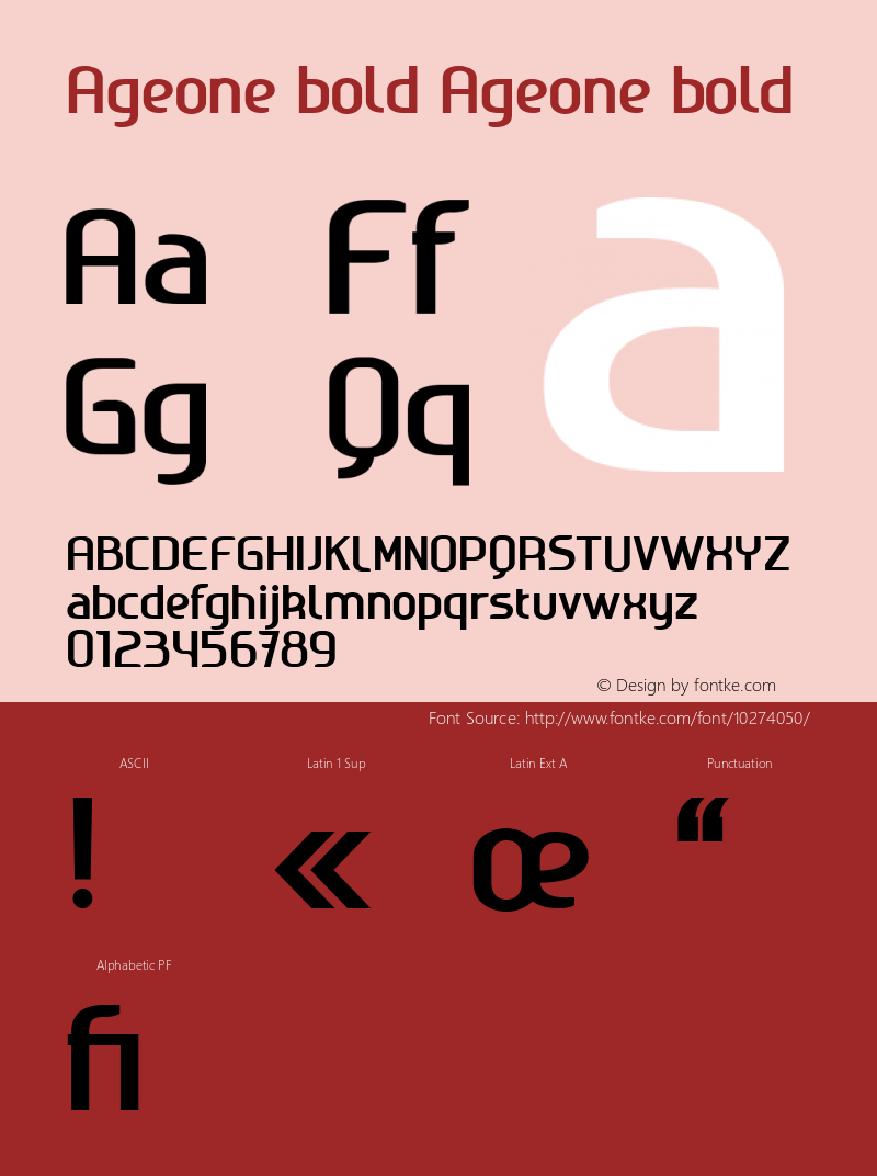 Ageone bold Ageone bold Unknown Font Sample